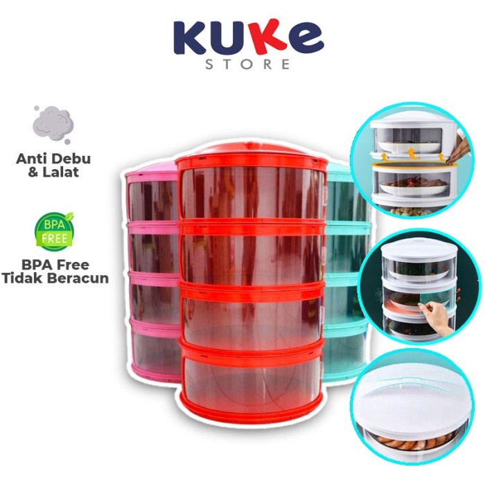 Terlaris Tudung Saji Susun / Rak Makanan Susun / Penutup Makanan Susun