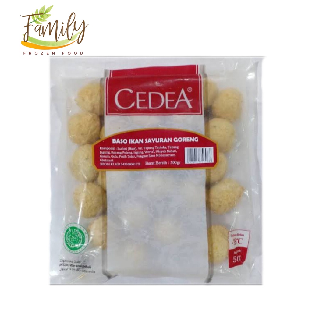 Cedea Baso Ikan Sayuran Goreng 500gr Frozen Food Grosir