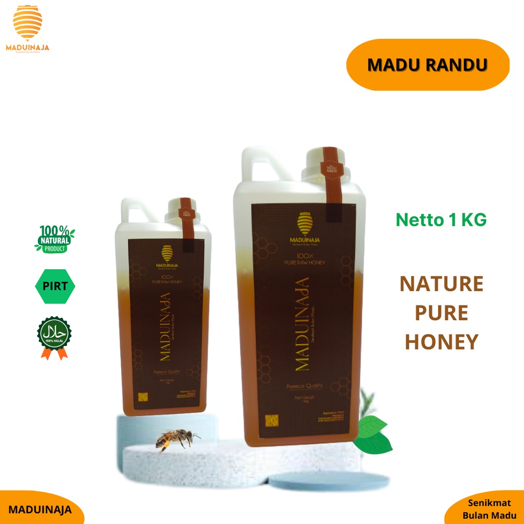 

Madu Murni Asli Randu Premium 1 KG Narural Pure Honey 100% Madu Hutan Organik Nektar Bunga - MADUINAJA