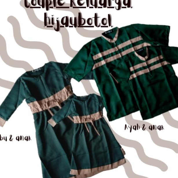 Couple keluarga couple keluarga hijau botol  / koko couple BEST SELLER