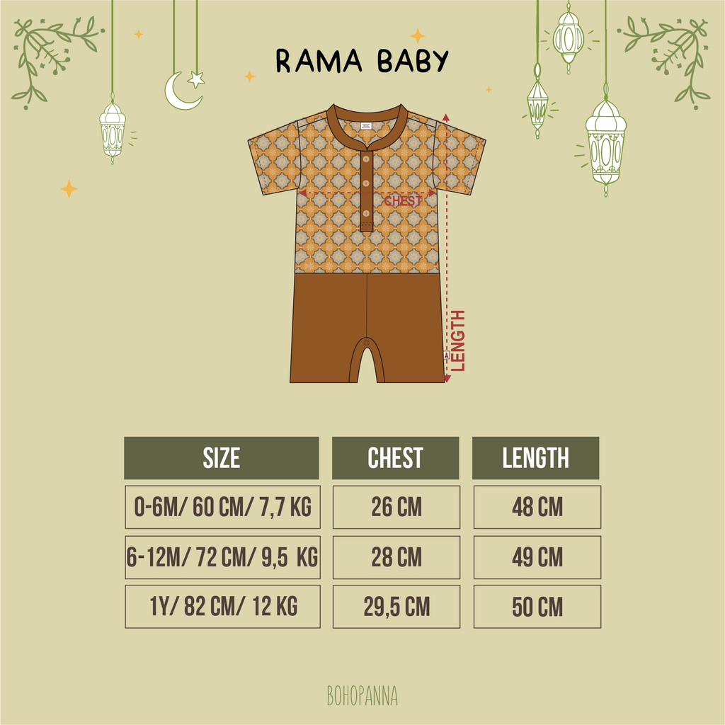 Bohopanna - Rama Baby Set / Ramadhan Raya Lebaran Collection Baju Koko Bayi