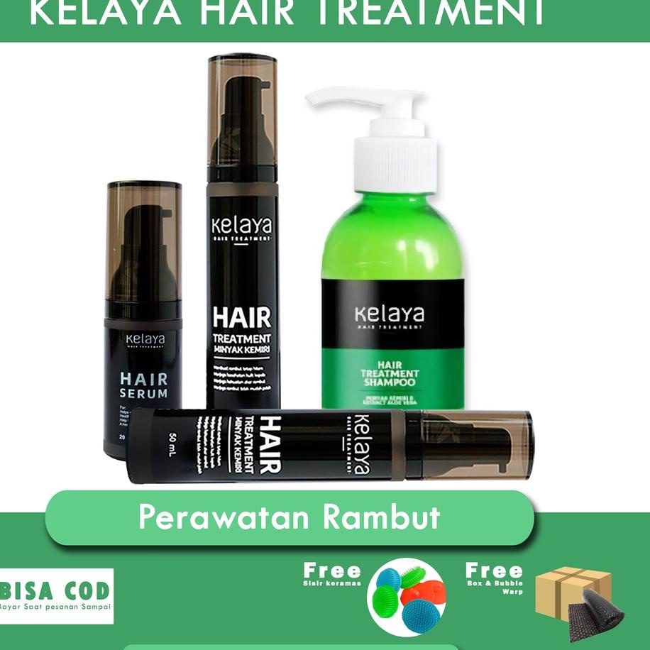 ۞ Paket Komplit KELAYA SHAMPOO Hair Treatment Bundling Spesial (Shampo, Minyak, SERUM) ➾