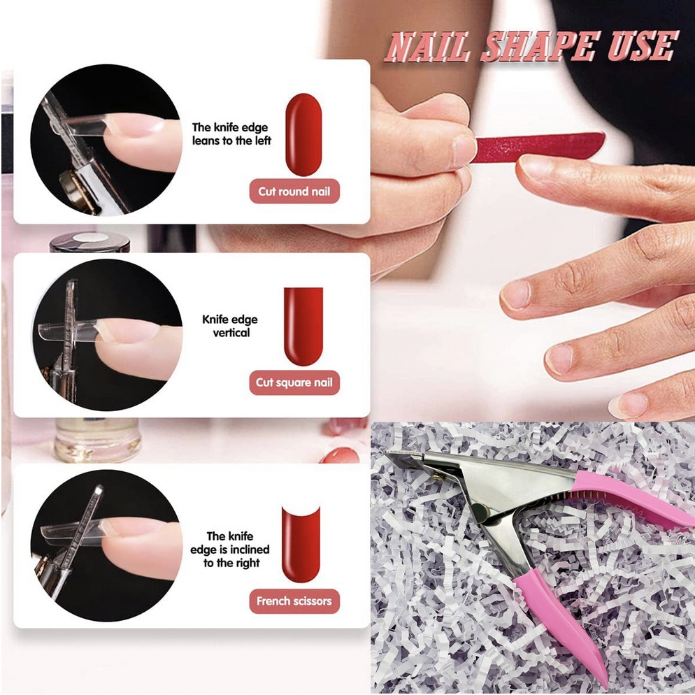 Alat Gunting Kuku Palsu Cuticle Manicure Nipper Edge Clipper Cutter Stainless steel / Nail Extension Cutter scissors Art tools Nail art clipper KU054