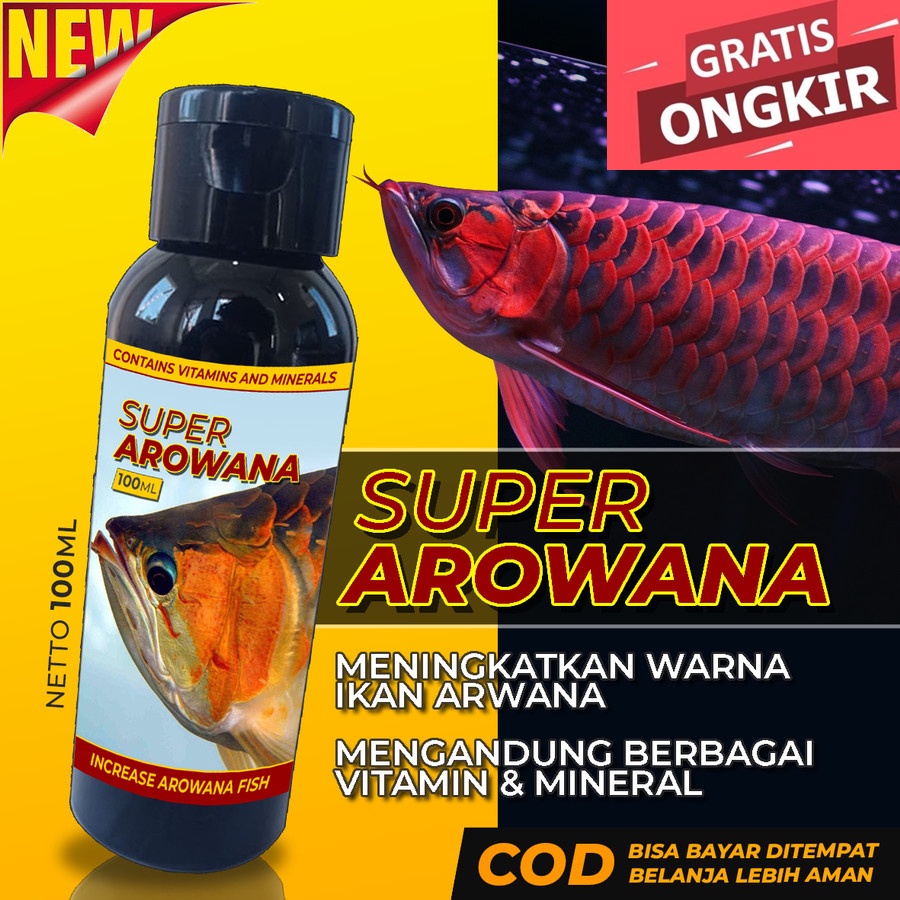 Vitamin Ikan Arwana SUPER AROWANA Arwana Super Red Golden Red Silver 100ml