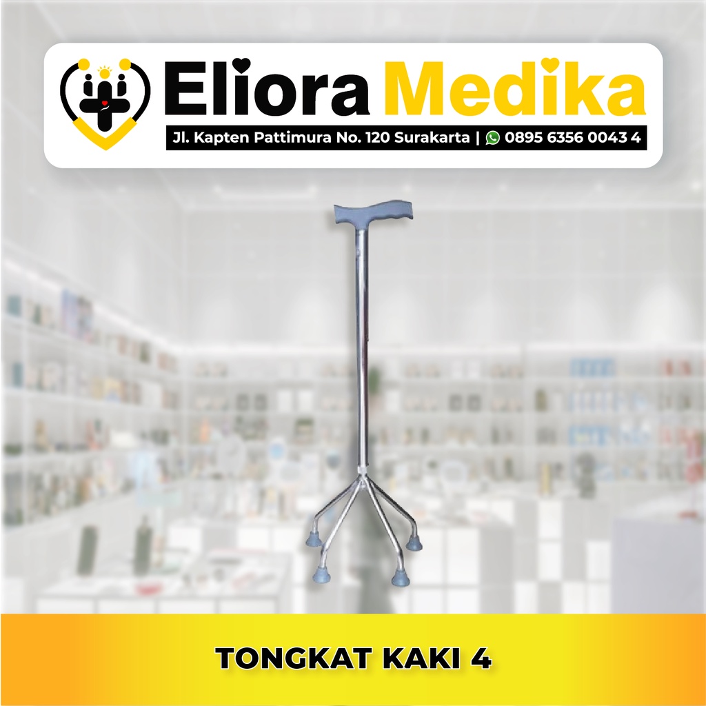 Tongkat Kaki 4 / Tongkat Lansia / Tongkat Jalan