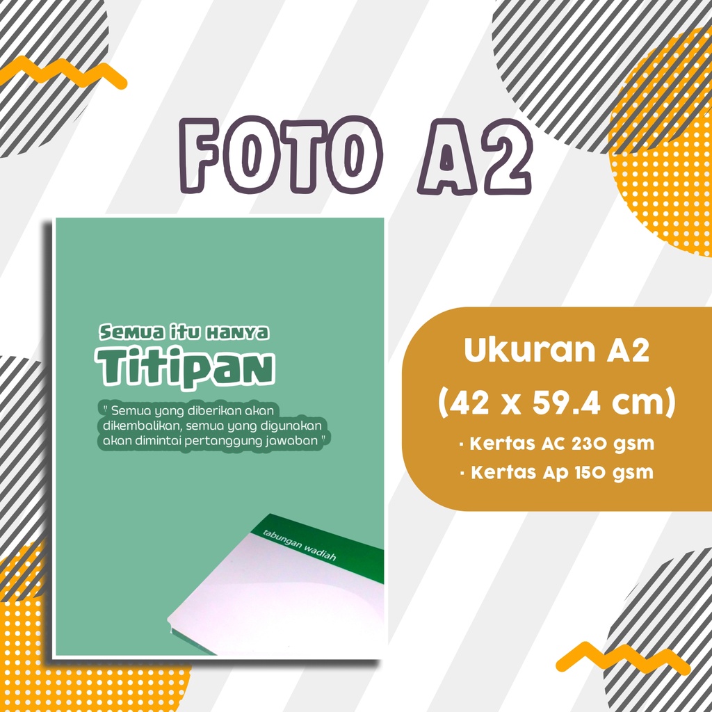 

CETAK FOTO / POSTER A2 - AP 150 / AP 230
