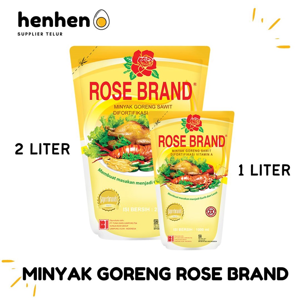 

MINYAK GORENG ROSE BRAND REFILL 1 LITER / 2 LITER