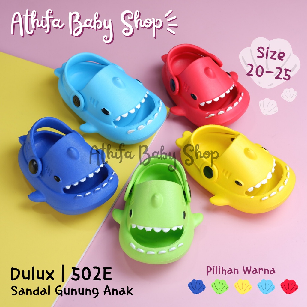 Sepatu Sandal Anak Laki Bayi Balita Usia 6 7 8 9 10 11 Bulan 1 2 3 Tahun Sendal Gunung Karakter Baby Shark Lelaki Cowok Spon Prewalker Phylon Ringan -502-