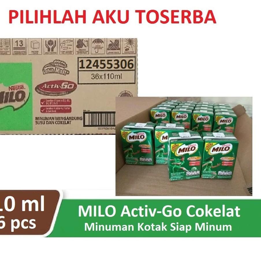 

Deals Susu Milo Kotak Coklat ACTIVE GO UHT - ukuran 115 ml MENJADI 110 ml (1 dus isi 36)