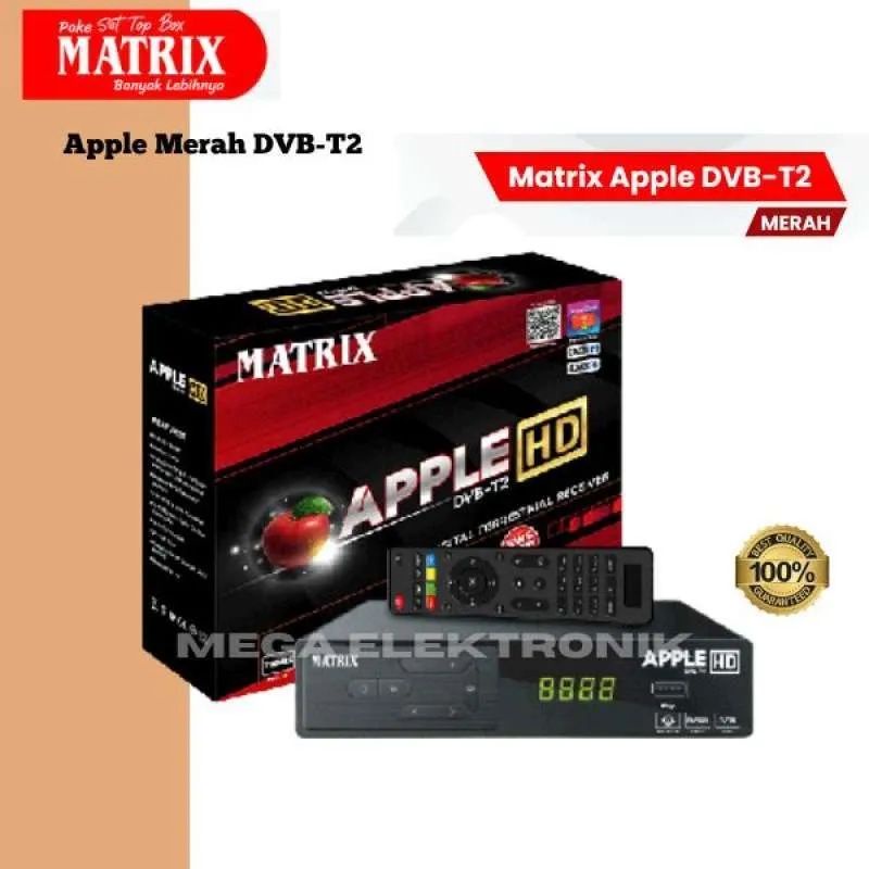 SETTOPBOXMATRIX APPLE MERAH DVB T2/STB HD TV DIGITAL MATRIX DVBT2