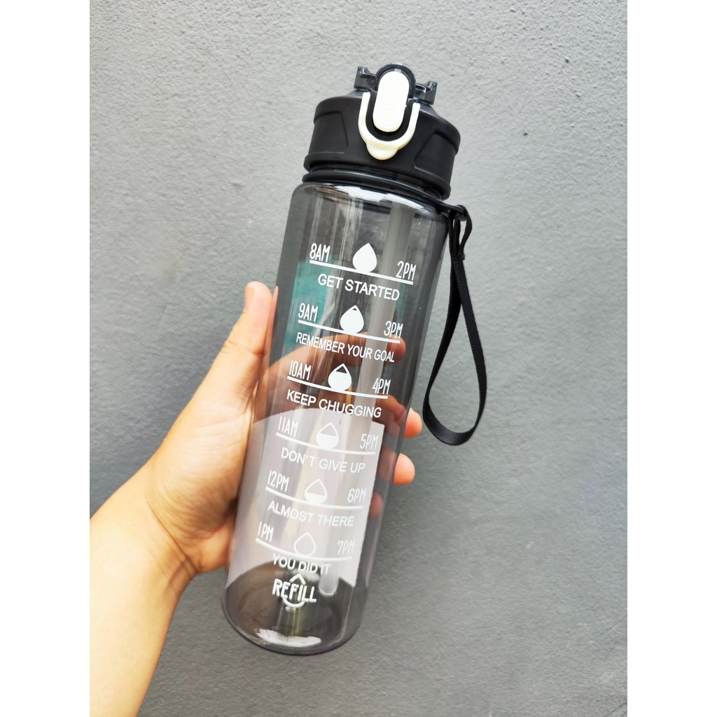 Botol Minum 2 Liter Botol Minum Korea Viral 2000ml Motivasi FREE PACKING BUBBLE &amp; Botol Minum Gradasi 700 ML NEW MODEL