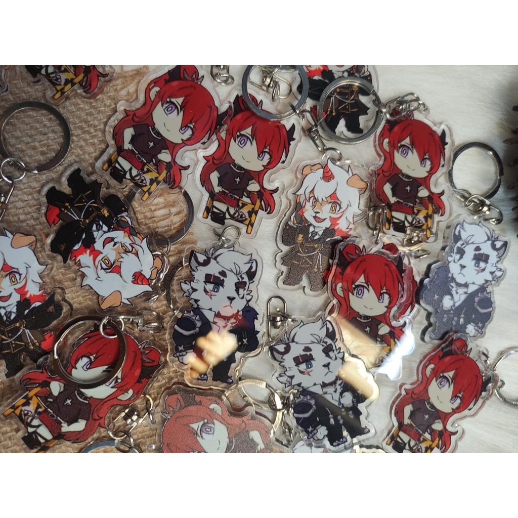 GANTUNGAN KUNCI SINGLE AKRILIK GANCI KEYCHAIN ACRYLIC CUSTOM UV LASER CUTTING
