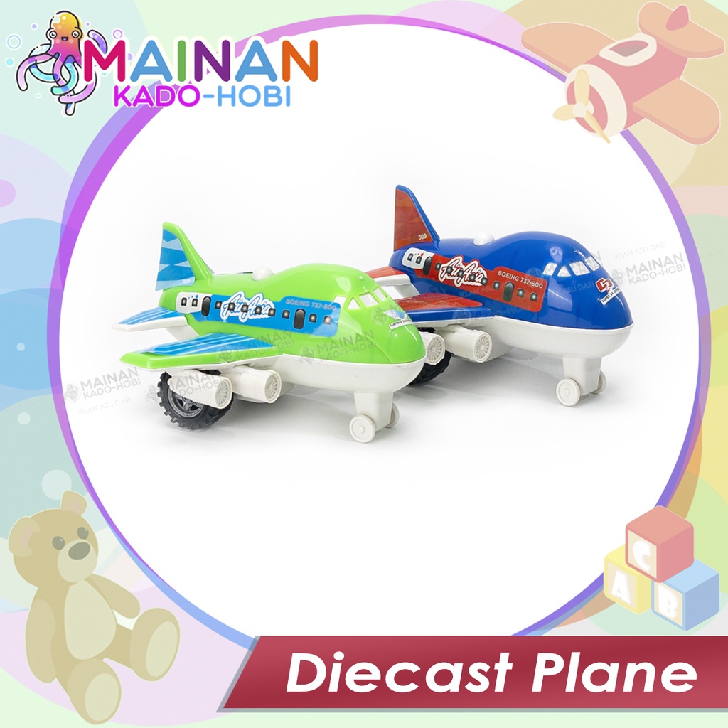 KADO MAINAN ANAK MINIATUR DIECAST KENDARAAN AIR BUS PESAWAT TERBANG