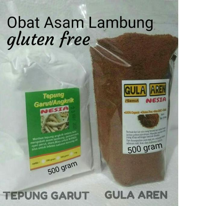 

◘ (READY) Paket Tepung garut dan Gula Aren 500 gr dan 500 gr ❁