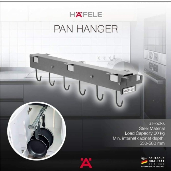 Rak Dapur Hafele Pan Hanger Rack Rak Simpan Gantung Tarik Teflon Pan Panci Wajan