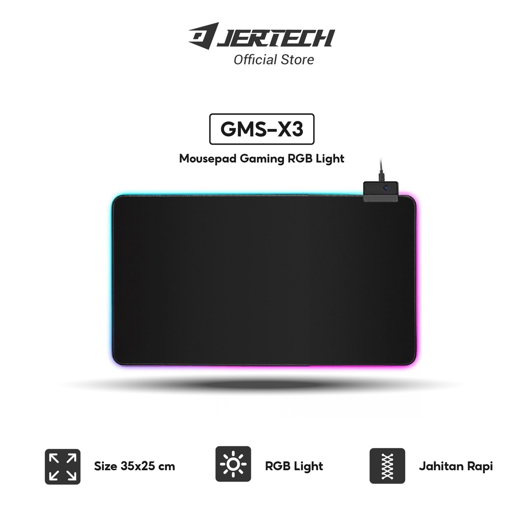 JERTECH Mousepad Gaming GMS-X3 RGB Control High Precision