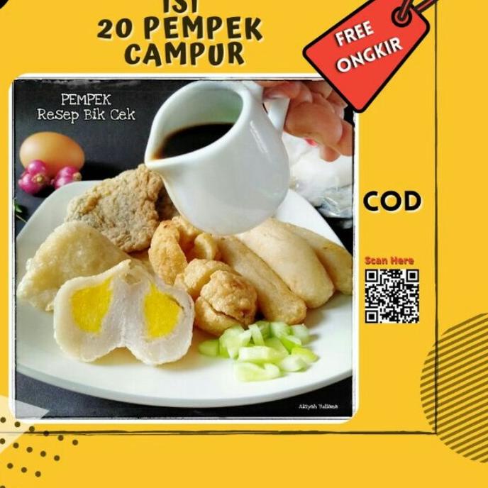 ✾ Pempek Palembang/Pempek Palembang Asli/Pempek Palembang Frozen paket isi 20 pcs/Pempek Palembang Murah/empek empek Palembang ➵