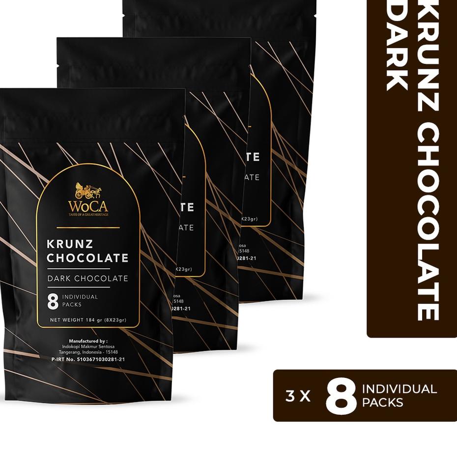 

☛ WoCA Krunz Chocolate Dark 3 x 8 individual packs ☚