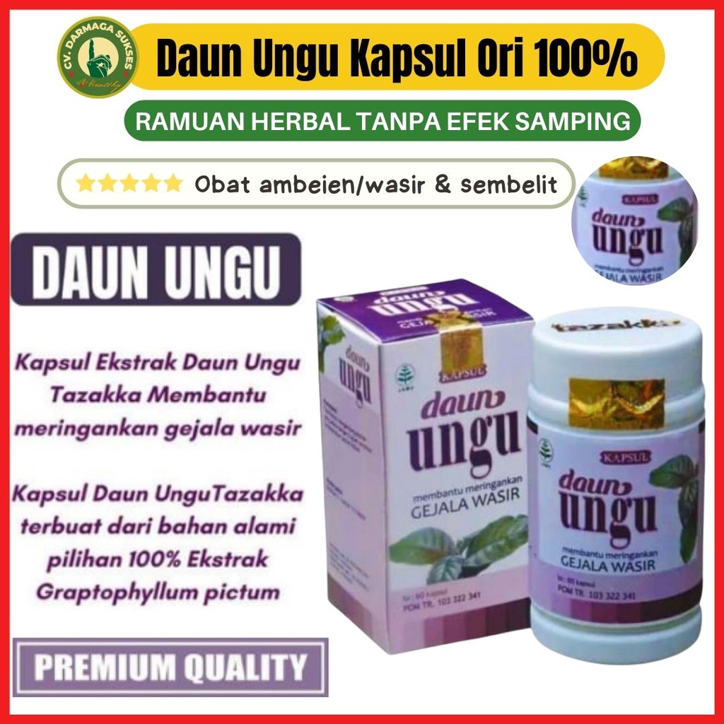 kapsul daun ungu obat wasier ambeien