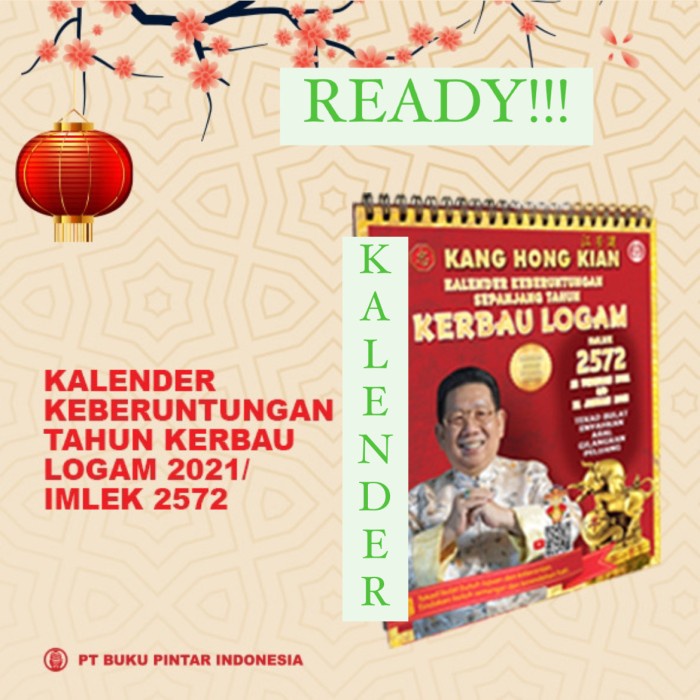 

Ready Kalender 2021 Hongsui Fengsui Kang Hong Kian Kerbau Logam Star Seller
