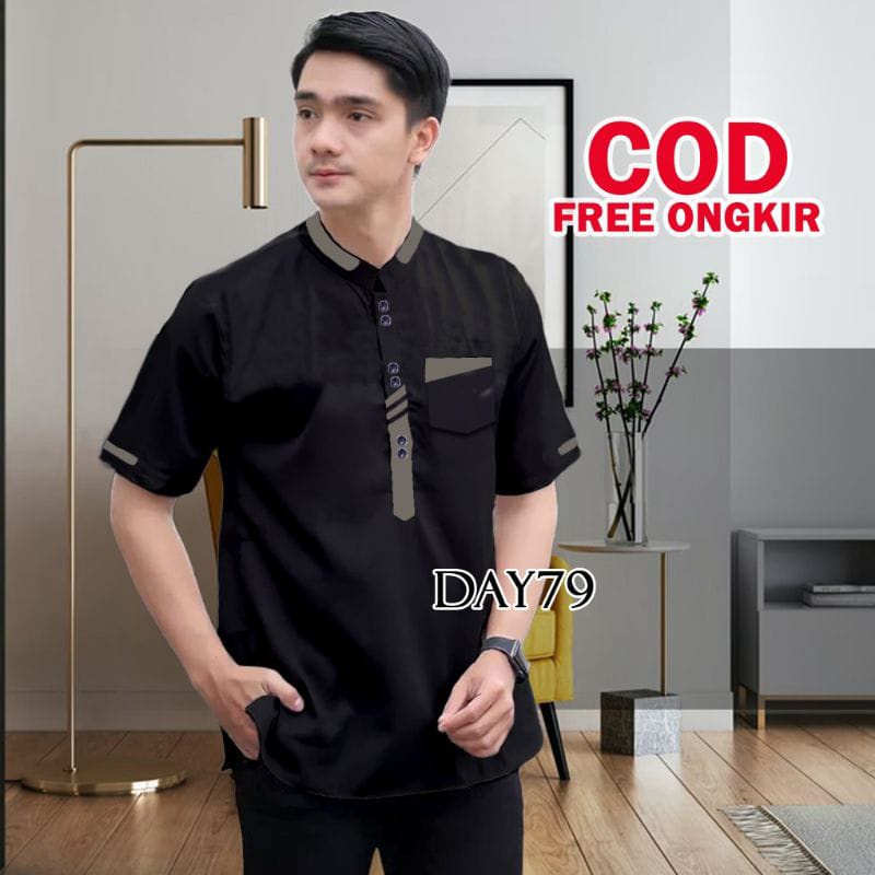 Koko Kurta Lengan Pendek Matt Katun Adem Tebal Terlaris Lagi Di Cari