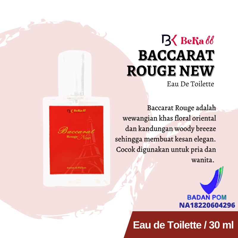 Bundling 2 pcs Baccarat Rouge New Eau De Toilette - Beka88 Parfume- 30 ml