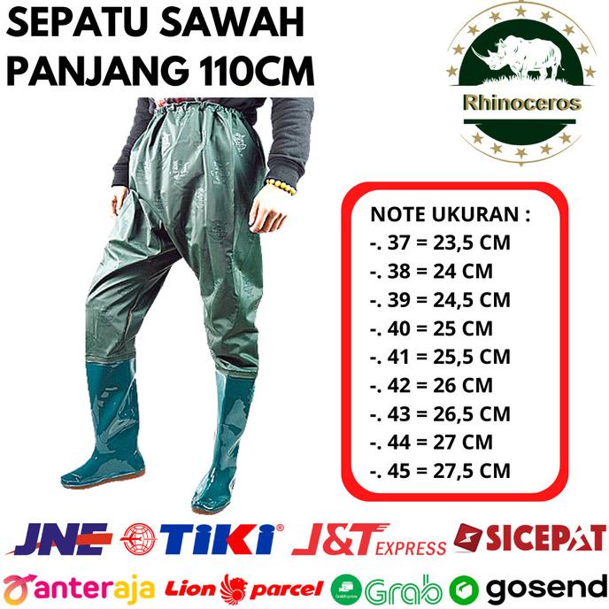 Sepatu Boot Celana Sawah Panjang Anti Air Sepatu Keong Elastis