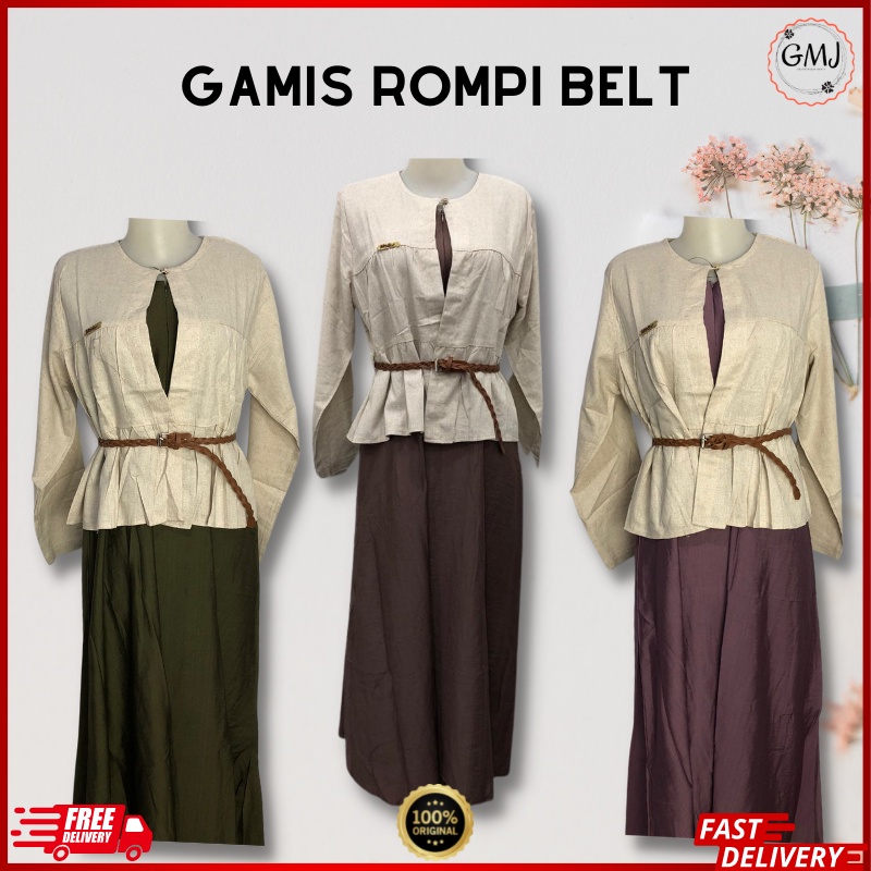 Gamis Rompi Belt Gamis Lebaran Baju Gamis Rompi-365