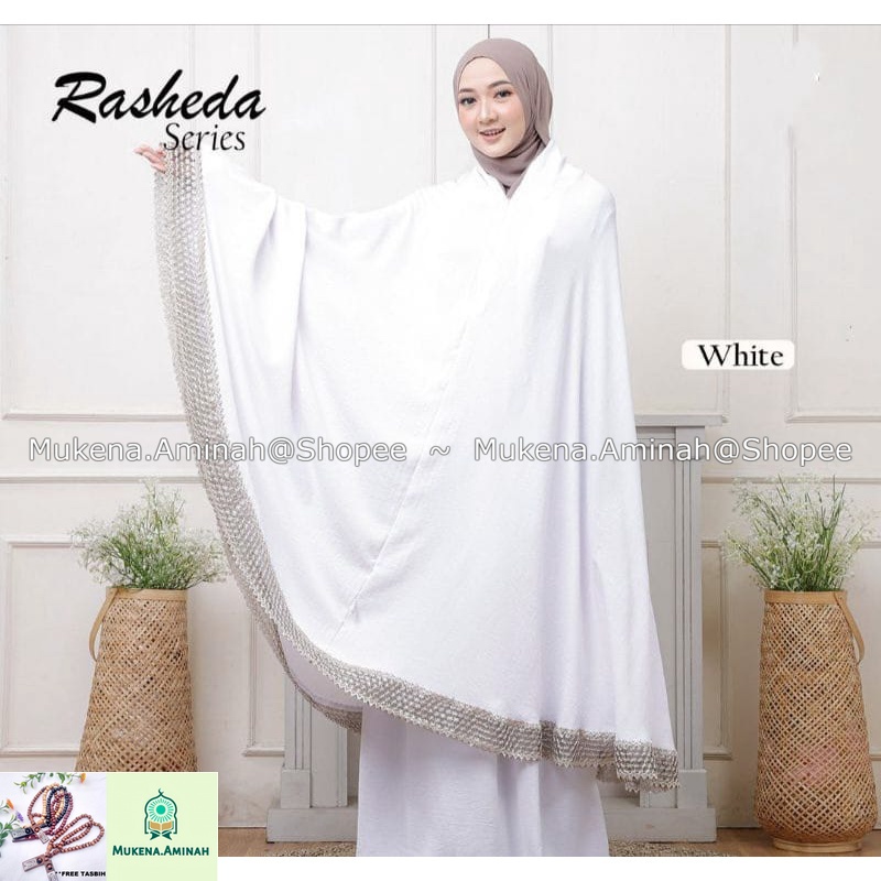 MUKENA.AMINAH PAKET HAMPERS MUKENA DEWASA CRINKEL AIRFLOW 3IN1 JUMBO RENDA IMPORT RASHEDA