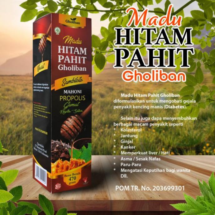 

● Hitam Pahit Insuline Gholiban Extra Propolis Gamat Gold 470gr ★