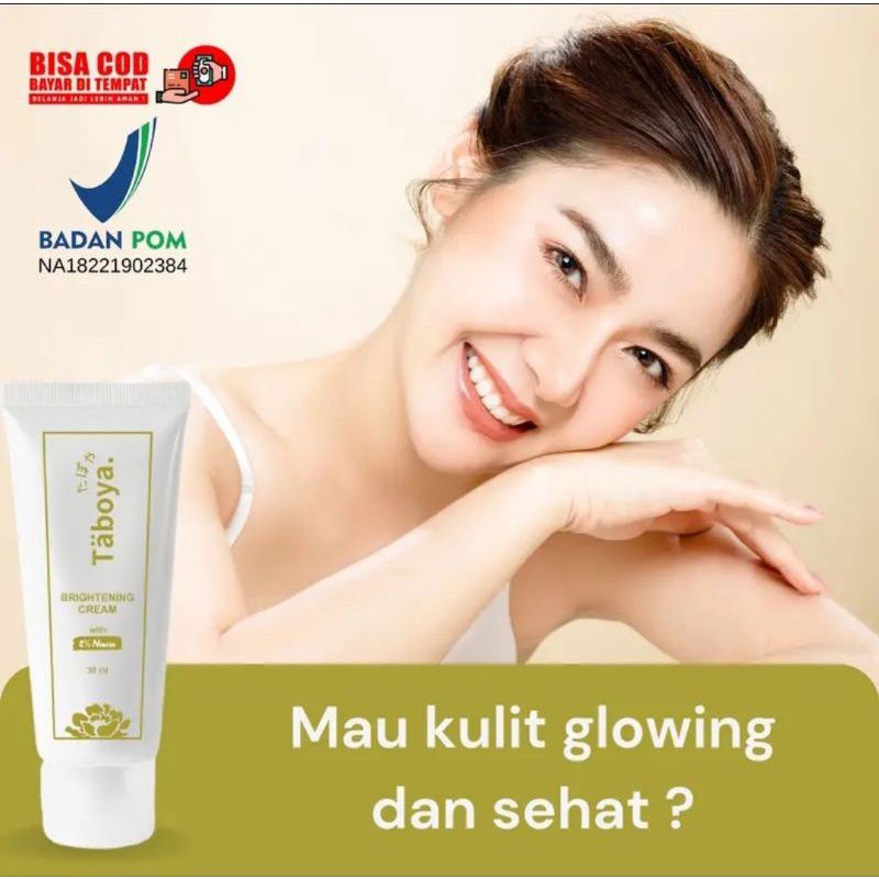 BESS SELLER - Taboya Brightening Cream - Bye Ketiak Kasar Siku Gelap Leher Burik