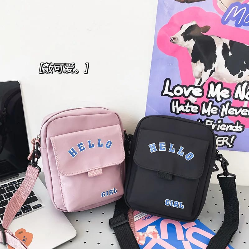 Nazril Tas Selempang Wanita Tas Mini Slingbag Kanvas Wanita