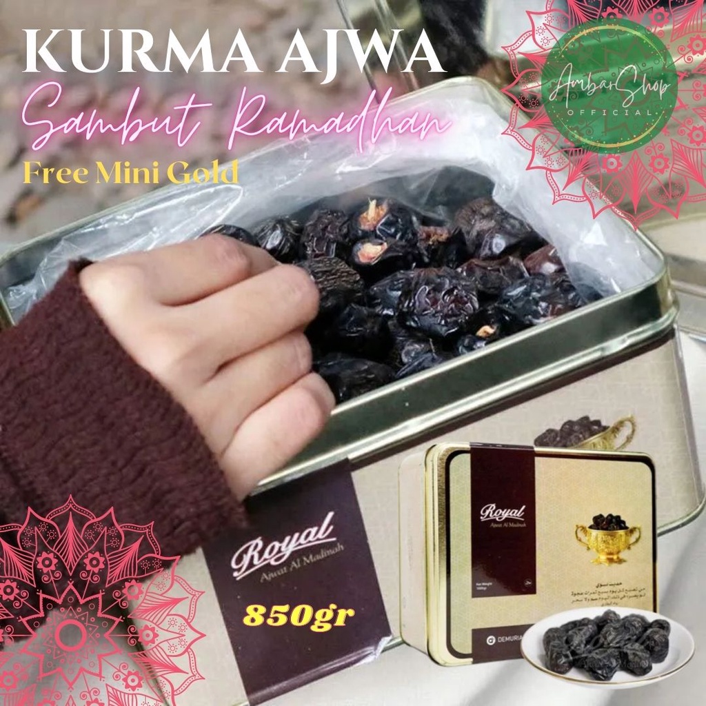 

Kurma Ajwa Royal Al Madinah Premium 850gr