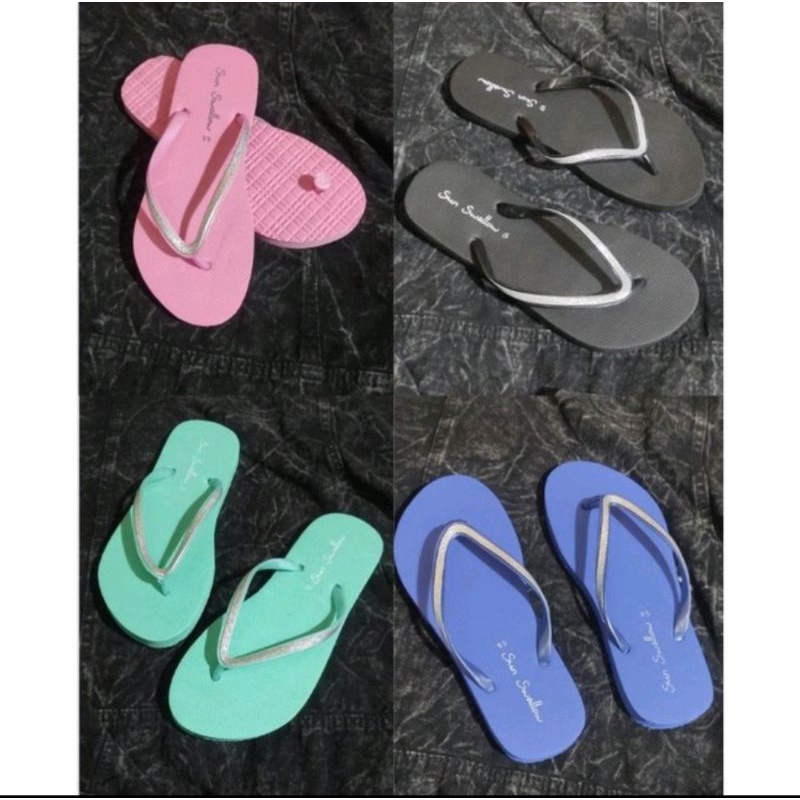 Khusus Grosir 6 pasang Sandal Sun swallow Kristal