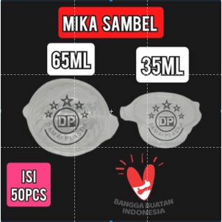 Mika Tray Tempat Saos Plastik 35 ml Cup Saos Sambal Sauce Container Model Suapi 35ml isi 50 pcs 25ML