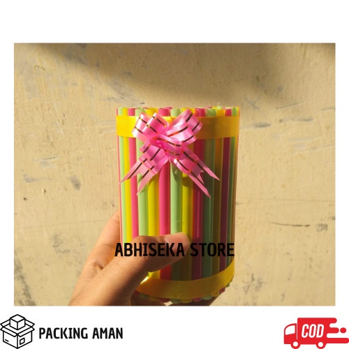 Tempat Pensil Sedotan dari Kaleng Bekas Kerajinan Tangan Unik - Toko Abhi