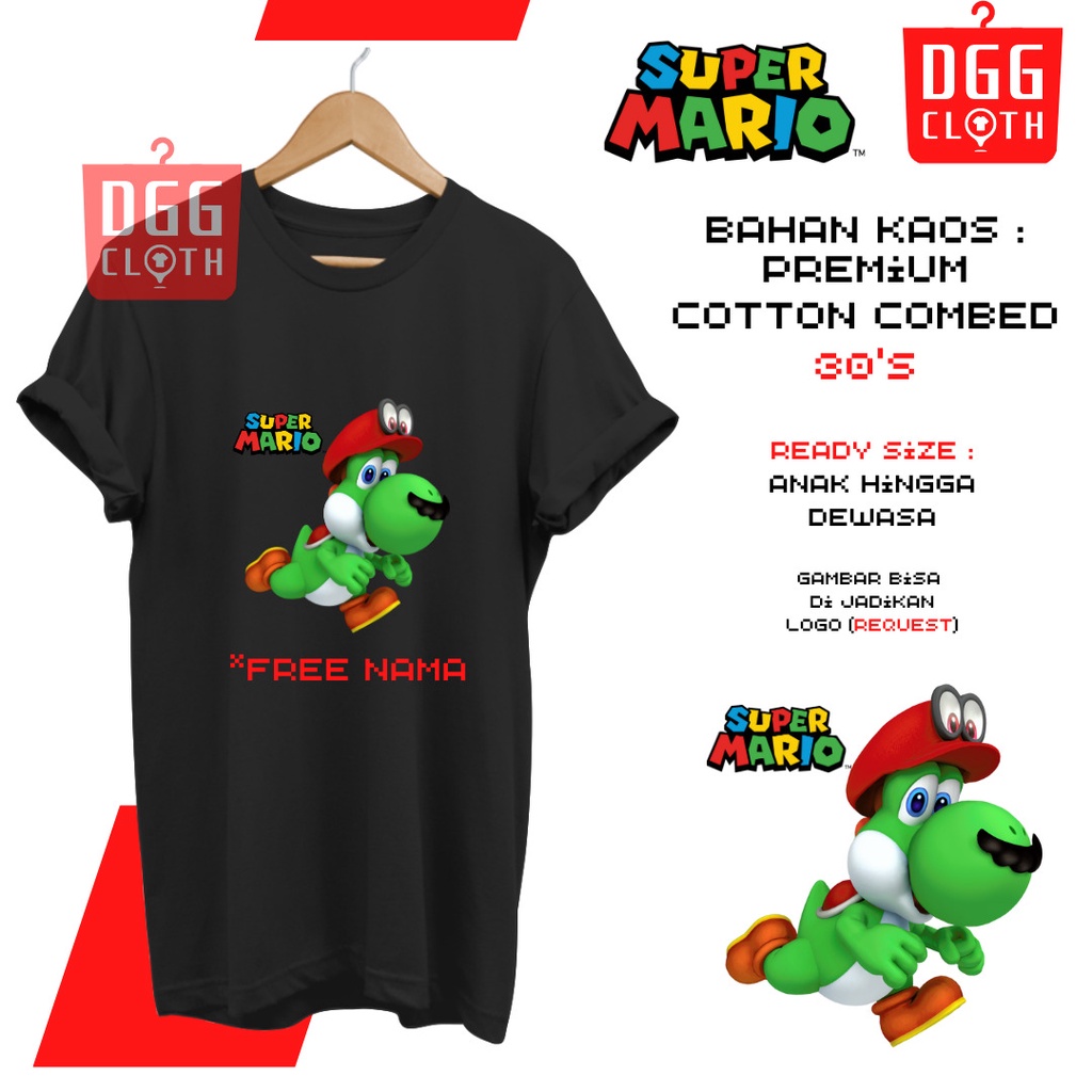 KAOS SUPER MARIO BROSS , BAJU SUPER MARIO BROSS GAMERS TYPE -5
