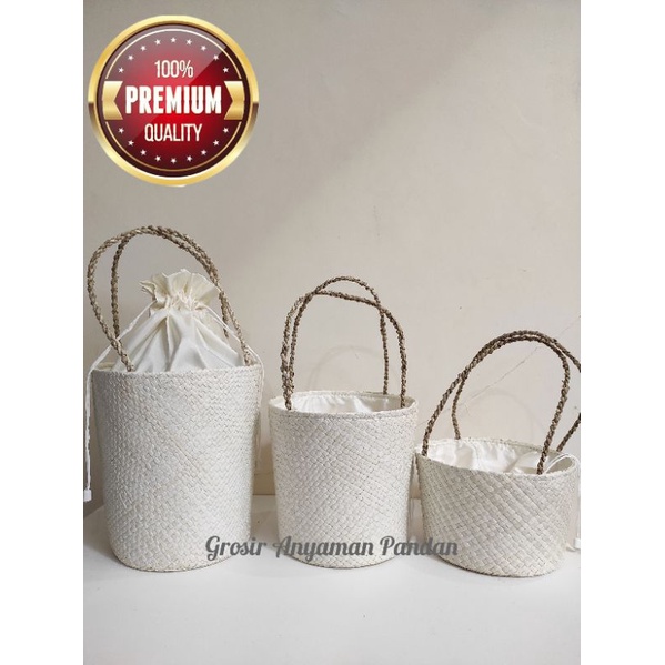 

RB Tas Pandan EMBER POLOS GG RARA Parcel souvernir anyaman Keranjang Parcel gift hampers parsel