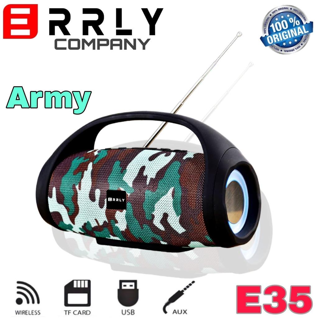 Speaker Bluetooth BOOMBOX Wireless ERRLY E35 Portable Antena Radio TWS 2IN1 Ring LED Light PowerFull High Bass