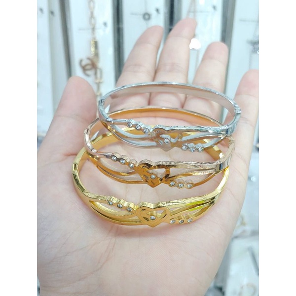 gelang love fashion titanium anti karat anti luntur