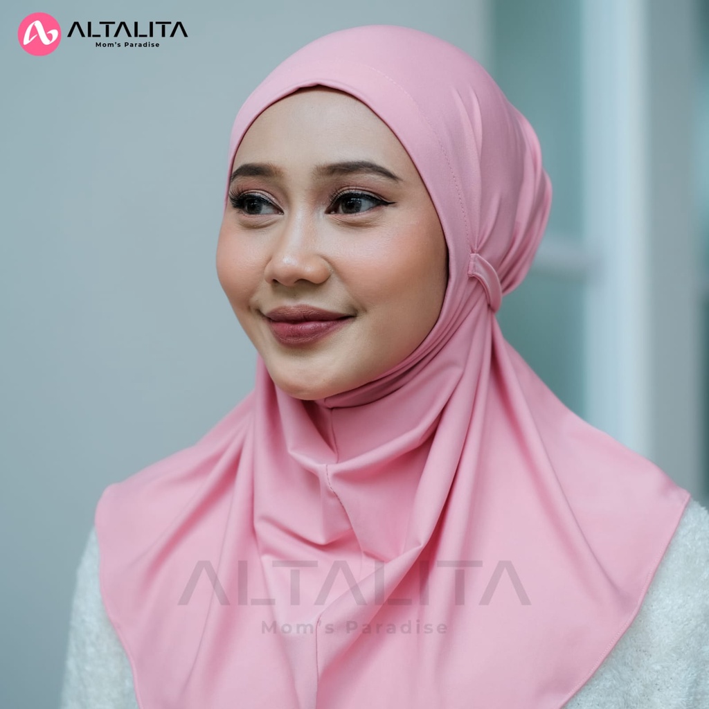 Altalita - Jilbab Instan Tali Nyta Non Pet Hijab Bergo Sport Non Pad Bahan Jersey Premium Cocok Untuk Olahraga Volly Futsal Senam dan Sehari-Hari