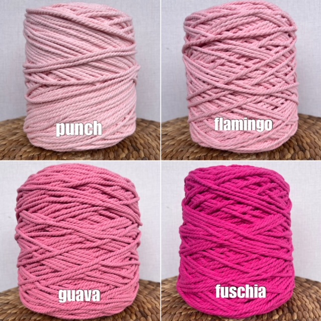 Tali macrame warna cotton rope 4mm 1KG part I