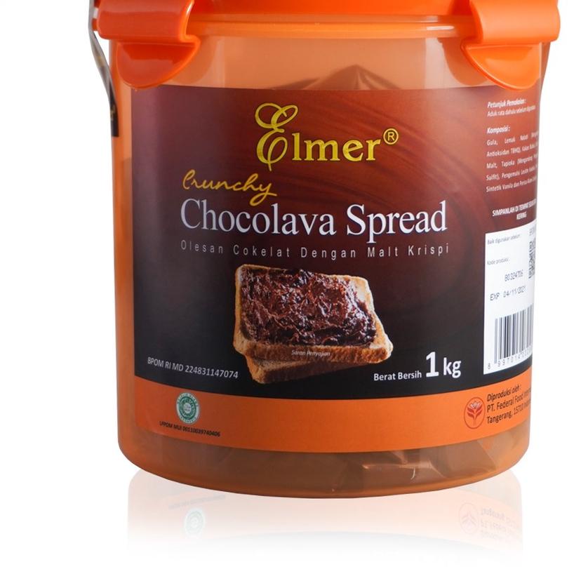 

➷ Elmer Spread Crunchy Chocolava Dark 1 kg | Selai Roti, Kue, Bolu ✹