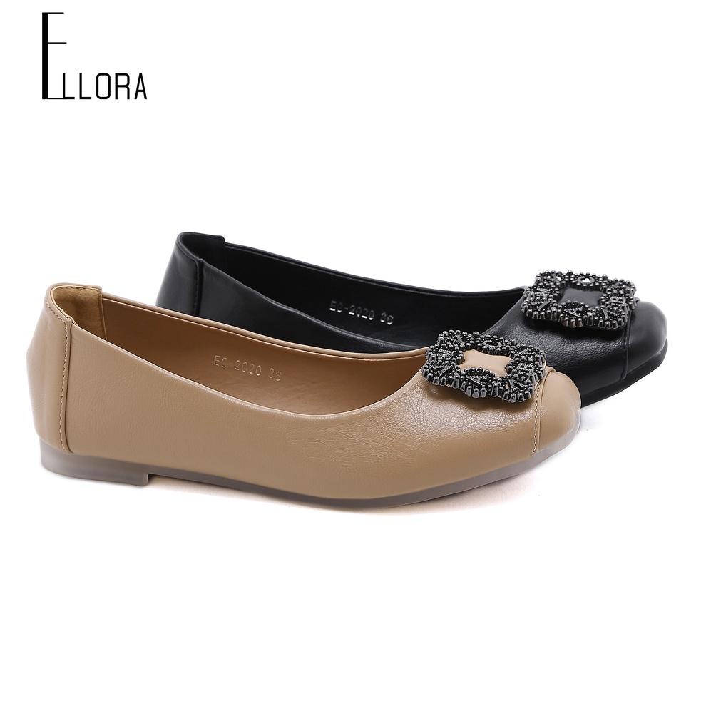HARGA TERMURAH ELLORA EG-2020 Sepatu Flatshoes Ballerina Sepatu Kerja Wanita Import