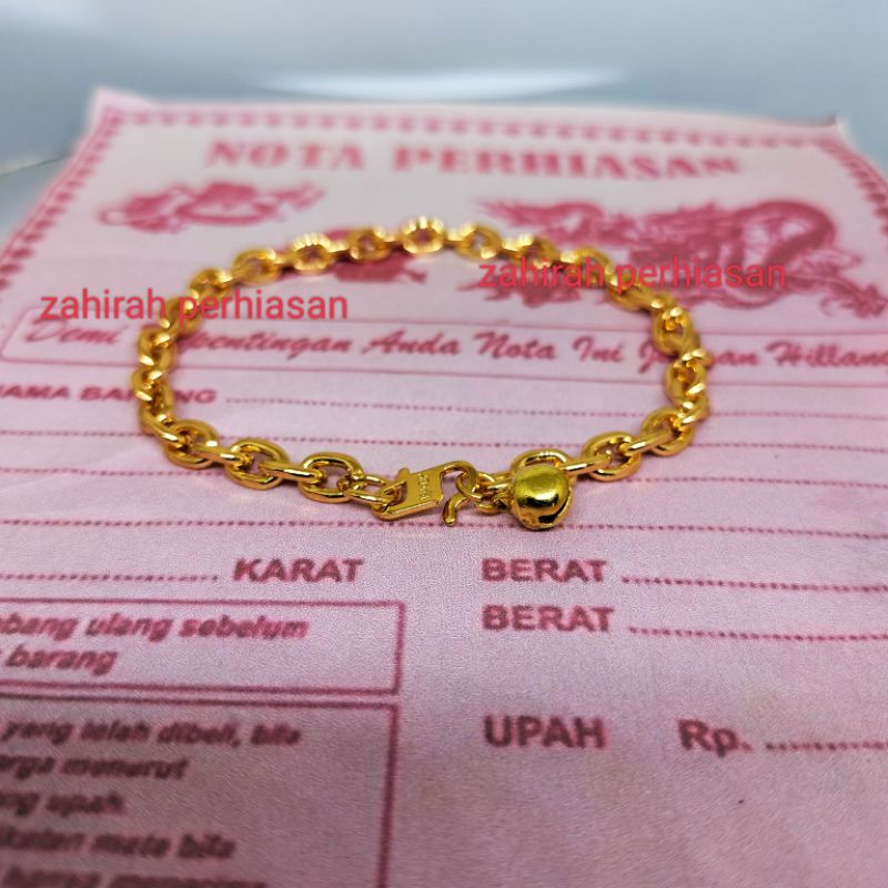 gelang wanita Nori motif emas24k