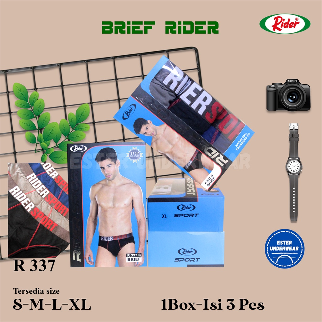 Celana Dalam Pria Rider Sport R 337 Isi 3Pcs/Pack