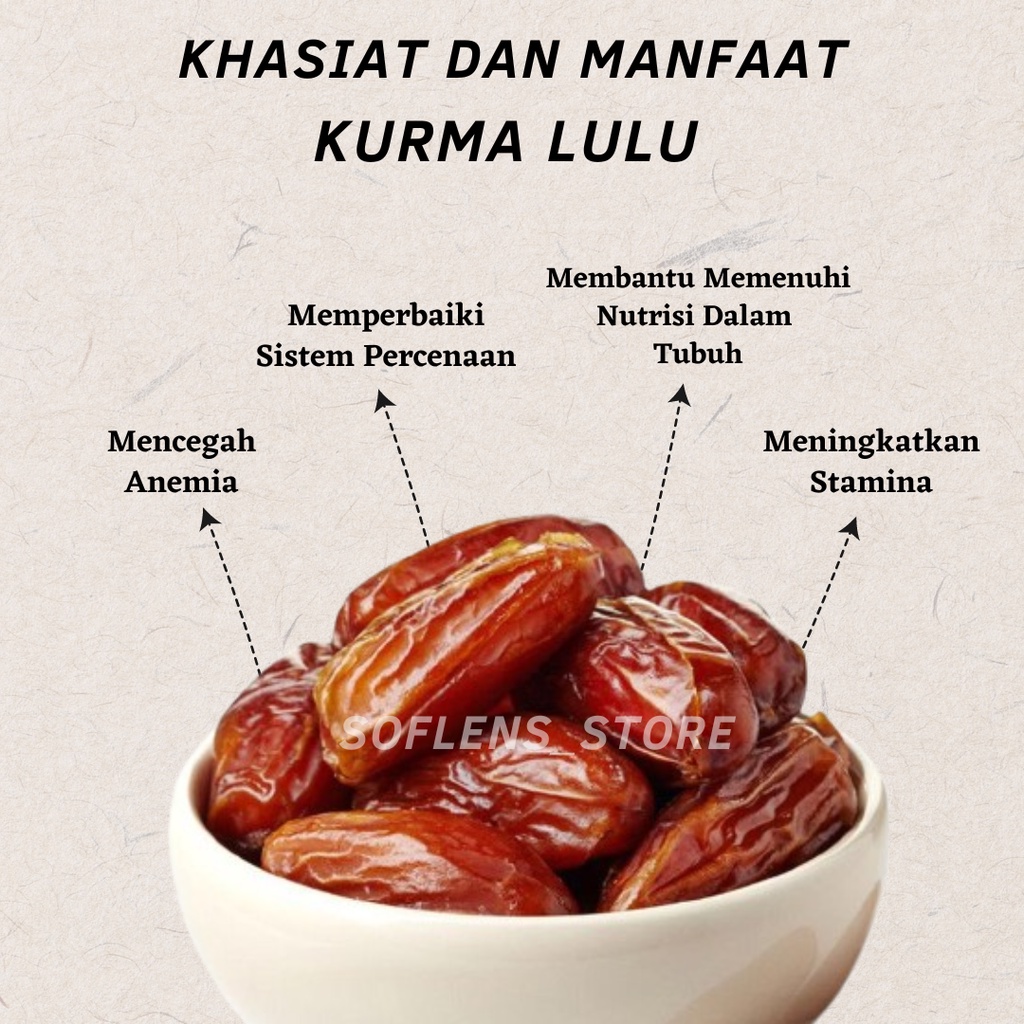 

Kurma Date Crown Lulu 1Kg - Kurma Basah Premium Enak lembut Oleh Oleh Haji dan Umroh