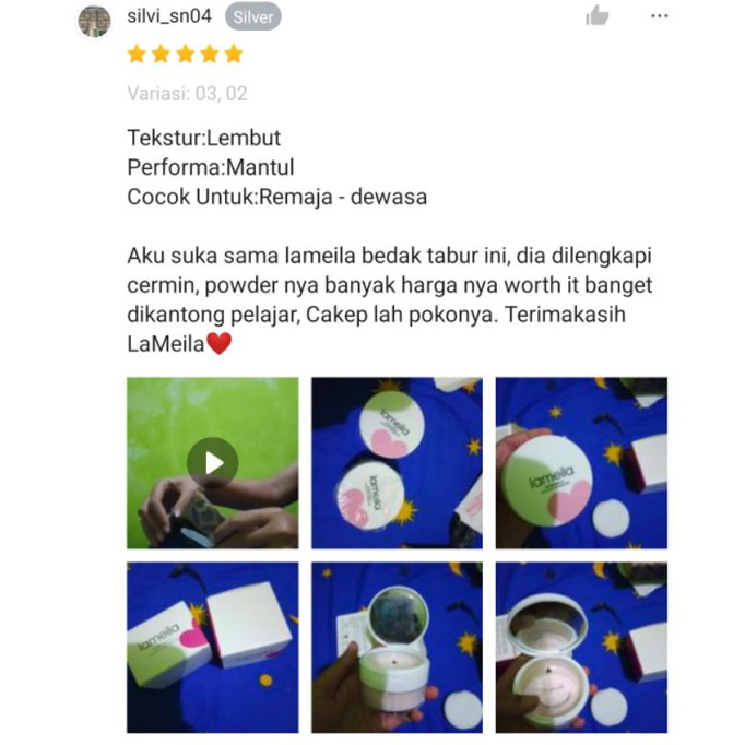BEDAK TABUR LAMEILA | ADA CERMINNYA | OIL CONTROL