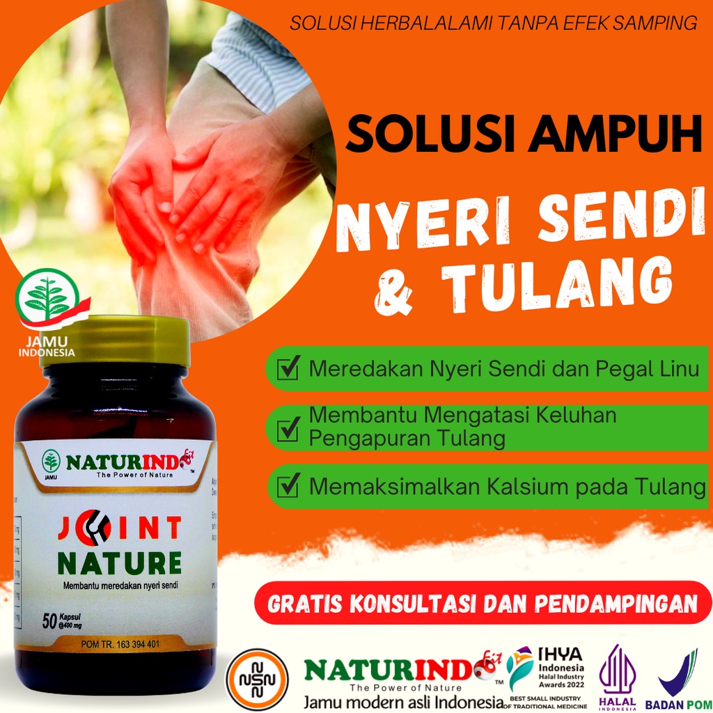 Obat nyeri sendi dan tulang pengapuran tulang lutut dan sakit sendi telapak kaki otot pegal linu osteoporosis belakang herbal paling ampuh Joint Nature