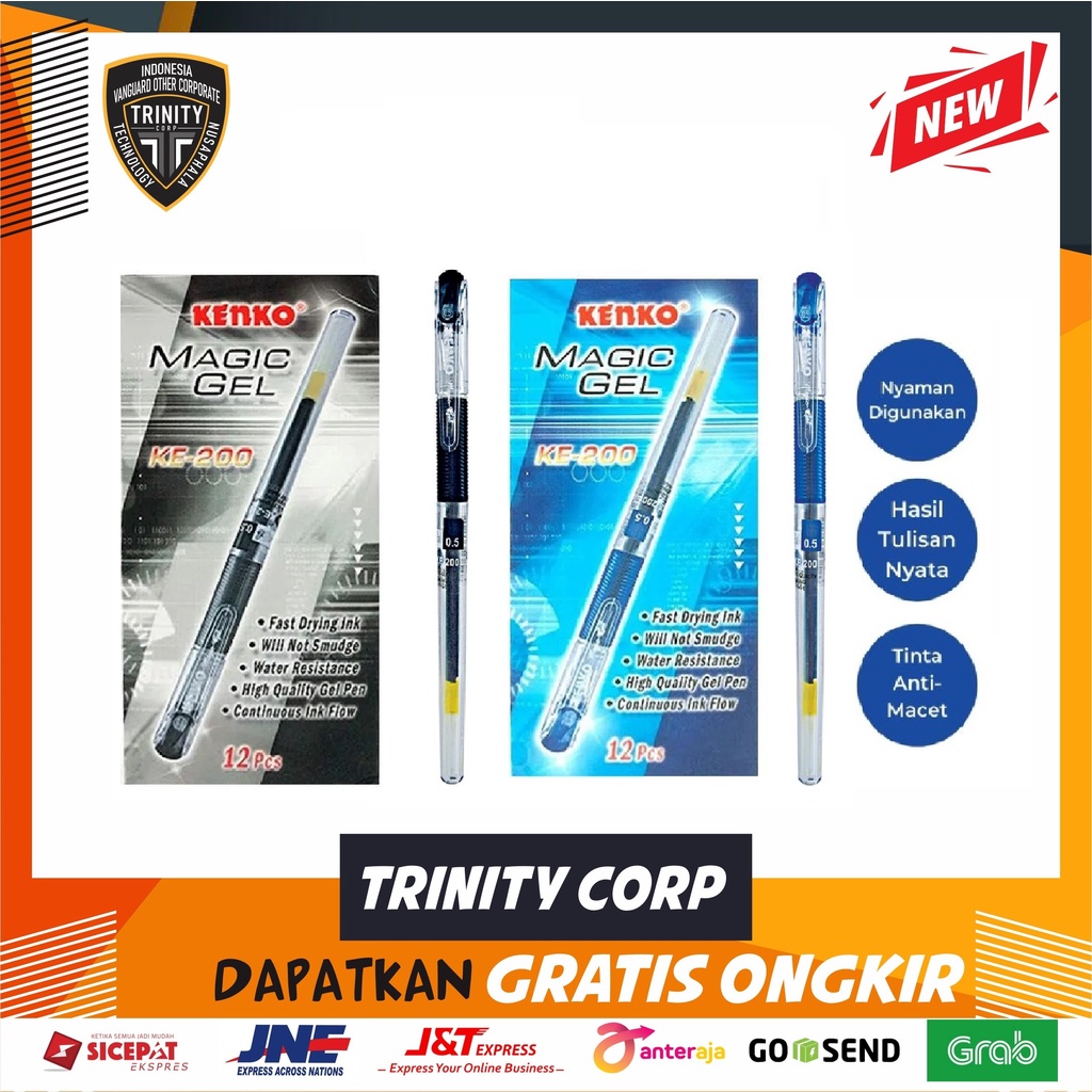 

Bolpoin Kenko Gel Pen KE-200 (Magic Gel) Per Pack
